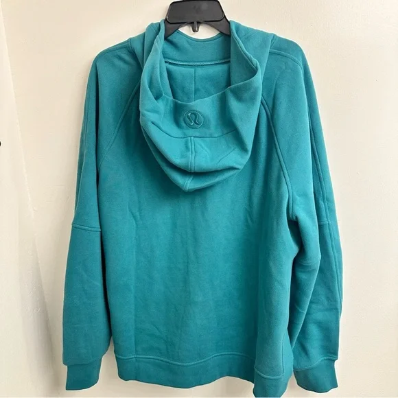 Lululemon Athletica Scuba Oversized Side Slit  Green Teal Hoodie Sz XXL - Picture 3 of 6